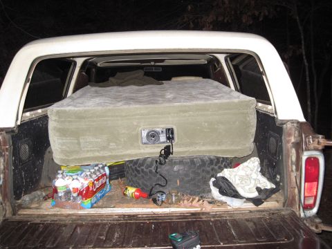 1979 Ford Bronco - our sleeping arrangements