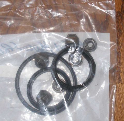 1997 Ford Taurus - A collection of rubber O-rings and metal seals are shown in a plastic bag.