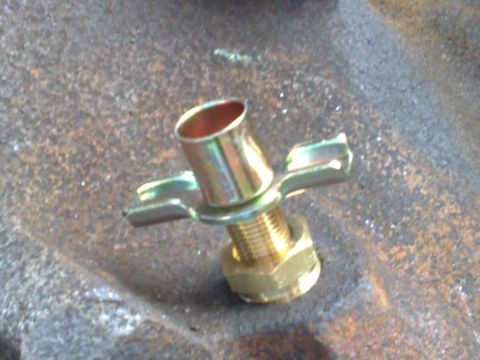 1978 Ford Bronco - Engine block drain fitted.Was advertised as a Massey Fergson spare part.Plenty good enough!
