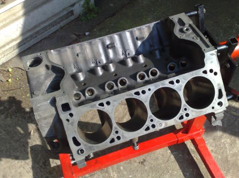 1978 Ford Bronco - Engine block as it came back from being cleaned in a costic bath type thing