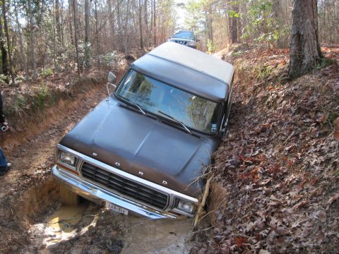 1979 Ford Bronco - doing my part to stop erosion by holding the wall up