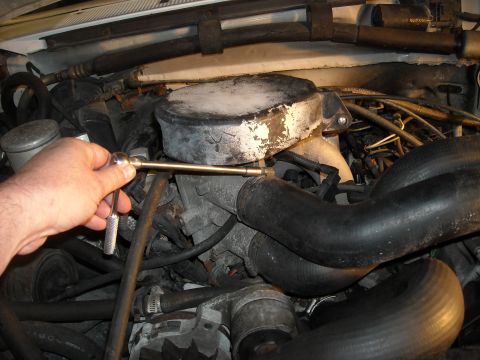 1992 Ford Bronco - I also took off the rubber air inlets so I could have more room to work. 8MM works here also