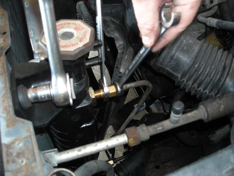 1992 Ford Bronco - a 1/2 inch line wrench and a 5/8 open end is used to take off the transmission lines. USE A LINE WRENCH. trying to cheap out here will prob…