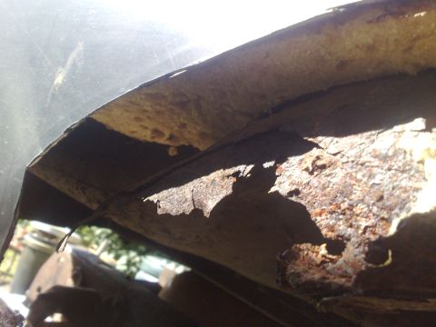 1978 Ford Bronco - No wonder the wheel arch rusted out so bad, a previous owner had filled the void between the inner and outer arch with expanding foam. Ther…