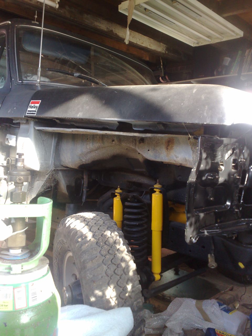 Just managed to get it in my garage for the winter. It`s not left me too much room to work, just enough.