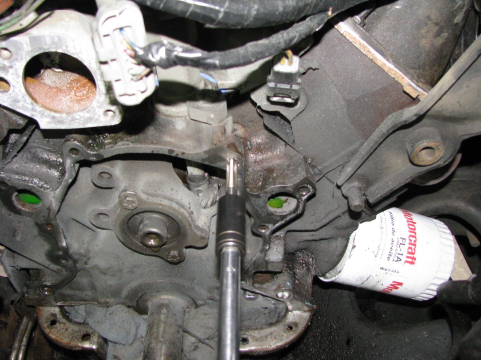 now to chase all the threads.  once that was done i sprayed carb cleaner to get rid of all the debris from the gasket removal.  and a final shot of air to blow out the bolt holes