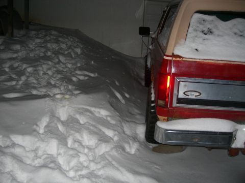 1984 Ford Bronco - Late Dec. 2009. We had one warm day that melted some of the snow. You get the idea though.