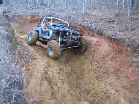 1979 Ford Bronco - Strange's Sami entering the gulley.