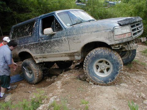 1983 Ford Bronco - A sudden lurch during this climb halted Eric's progress. The design of these rims makes the lug nuts particularly difficult to access, and…