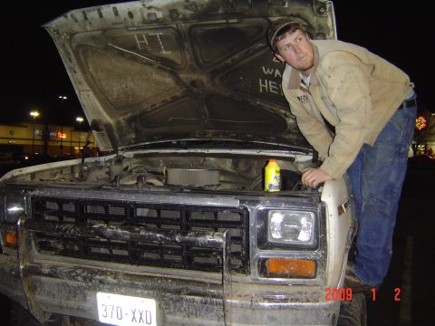 1984 Ford Bronco - checkin things out after my little full throttle run threw about 38 inches of water.