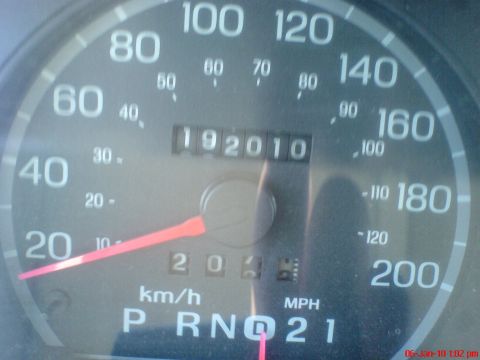 1998 Ford Crown Victoria - The speedometer and odometer display 192,010 miles.