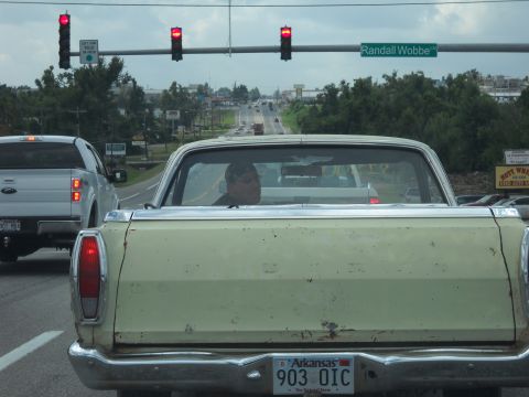 1969 Ford Ranchero - Look the brake lights work!!!! I hope we get it to the house!!