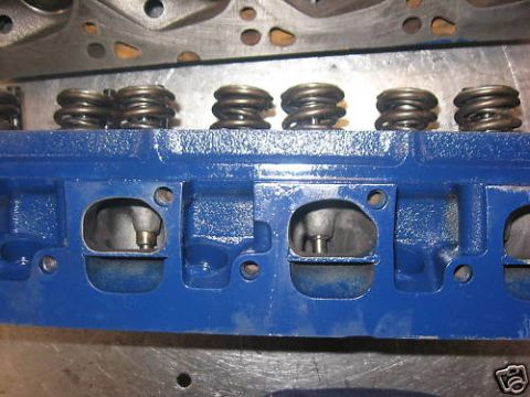 1972 Ford Ranchero - 'Stinger' style tongues welded into the exhaust ports