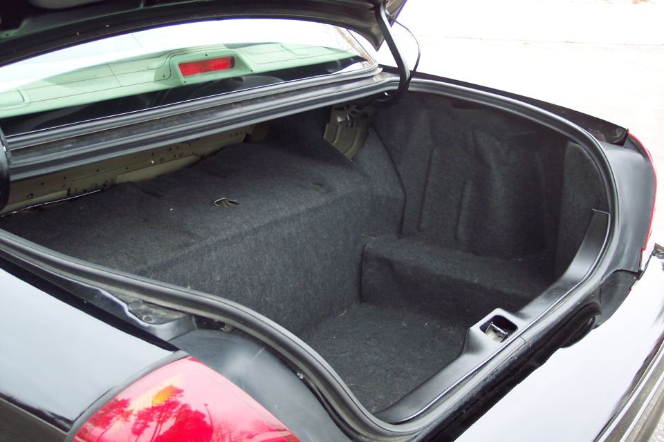 Trunk interior of a 2001 Ford Crown Victoria