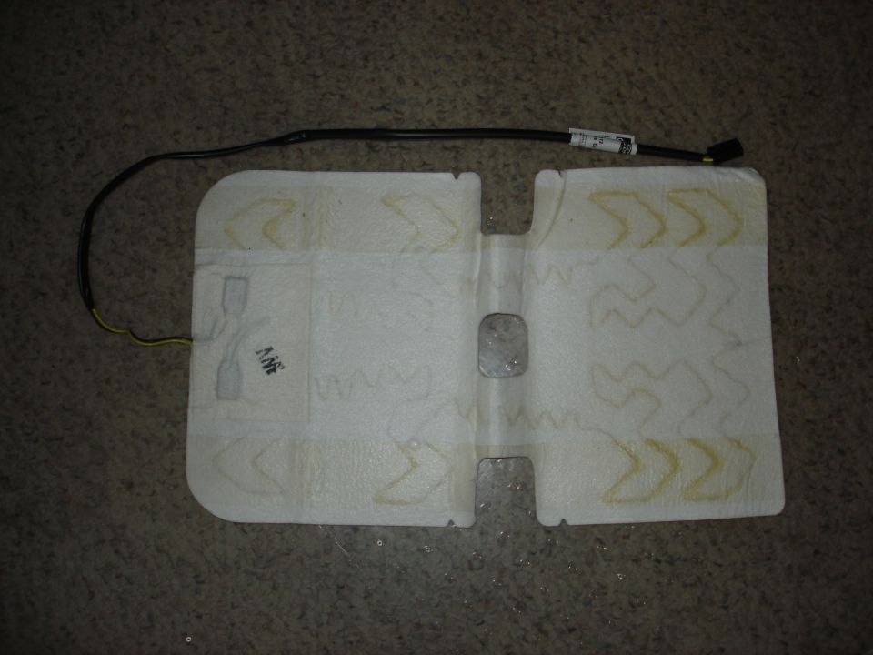 Heated seat element with wiring and a Supermotors.net watermark