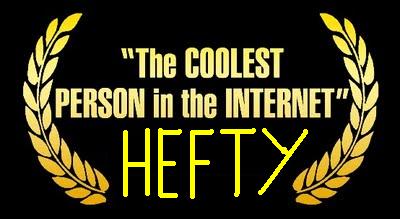 1995 Ford Bronco - A graphic displays "The COOLEST PERSON in the INTERNET" and "HEFTY" surrounded by laurel wreaths.