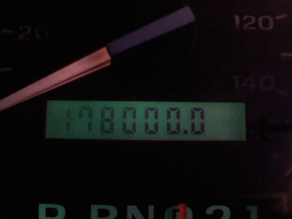 Odometer display reading 178000 miles on a dashboard