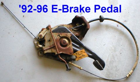 1983 Ford Bronco - SOLD E-brake pedal assembly from 96 Bronco. Fits 92-96 F-series & Bronco. Front cable (shown) Motorcraft BRCA-34