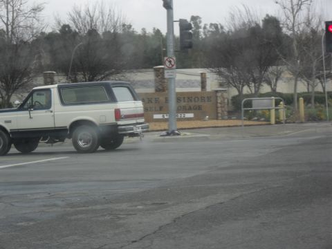 1989 Ford Bronco - Blue and White Bronco with a pillar mounted Spot light in Lake Elsinore