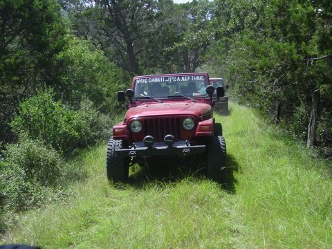 1973 Ford Bronco - Front view of Tony wheeling