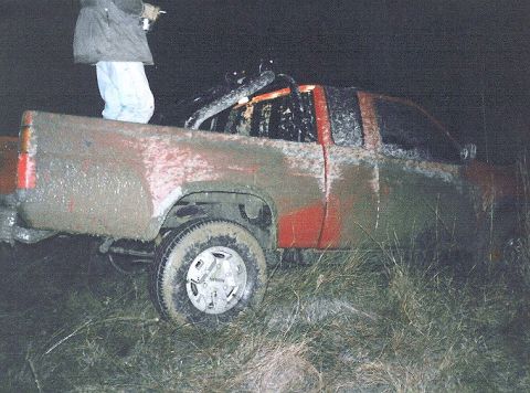 1983 Ford Bronco - Grimace's other fender is underwater. After spinning those highway slicks for a few minutes, he finally let us pull him out. His alternator…