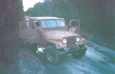 1983 Ford Bronco - Believe it or not, he's stuck. That's how slick Louisiana mud can be.