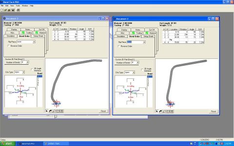 1996 Ford Bronco - Bend-Tech PRO software displays tube bending simulations on a computer screen.