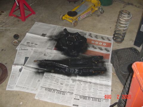 1987 Ford Bronco - '80 radius arm, '87 knuckle cleaned and a coat of paint