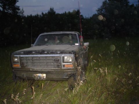 1981 Ford Bronco - That mud wasnt very thick but it was very slippery