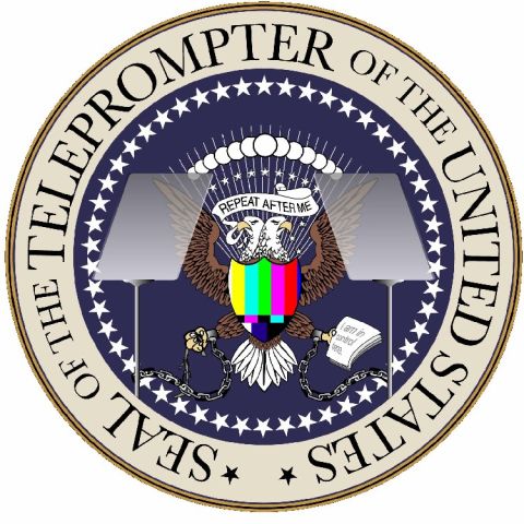 2003 Ford Crown Victoria - The Seal of the Teleprompter of the United States features teleprompter screens and a color bar test pattern, suggesting a commentary on co…