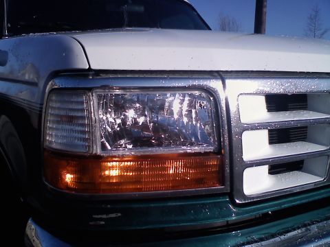 1996 Ford Bronco - new crystal clear diamond reflector headlights