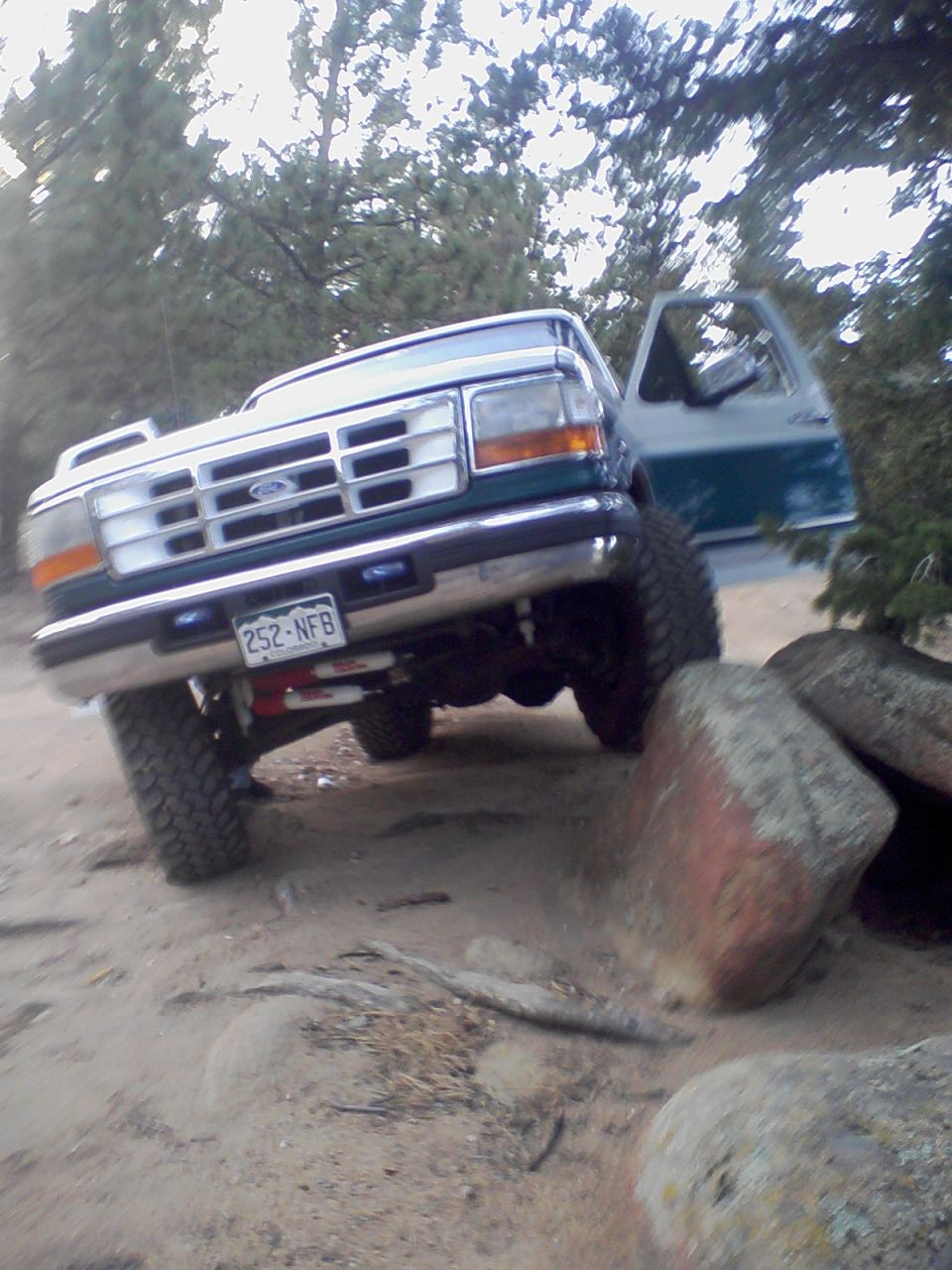 the first day i put on my lift. 2in coil spacers and an AAL. W/ sway bars on and shocks that were 2 inches to long