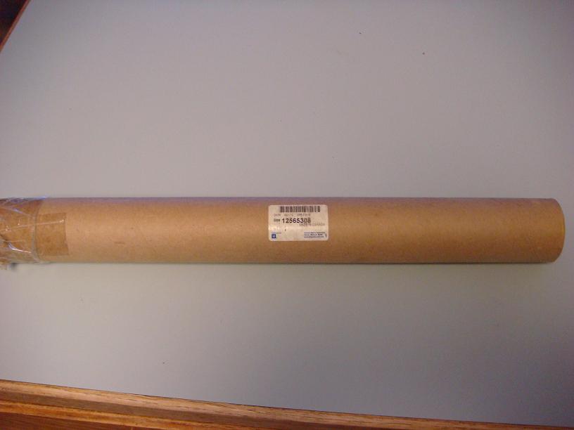 Cardboard tube with GM part number 12565308