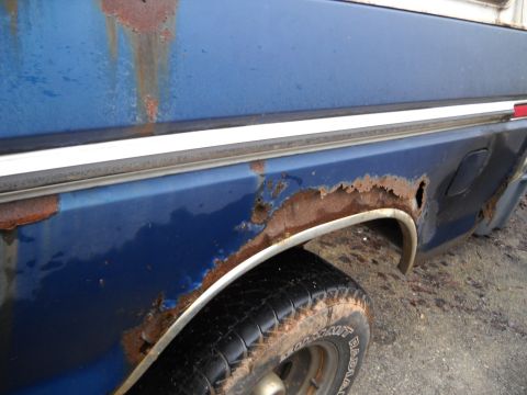 1993 Ford F-150 - The extensive rust on this truck's fender suggests it is not a 1993 model.