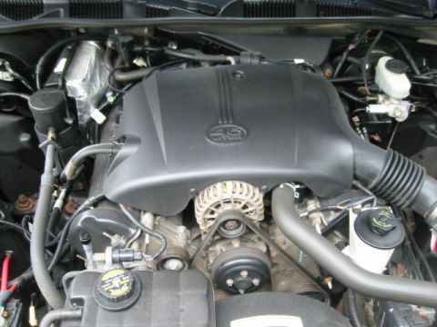 1998 Ford Crown Victoria - The engine bay of a 1998 Ford Crown Victoria reveals its 4.6L V8 engine, complete with alternator and drive belts.