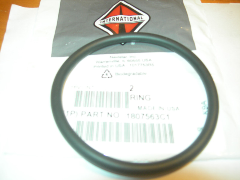 O-ring with International Harvester logo and part number 1807563C1