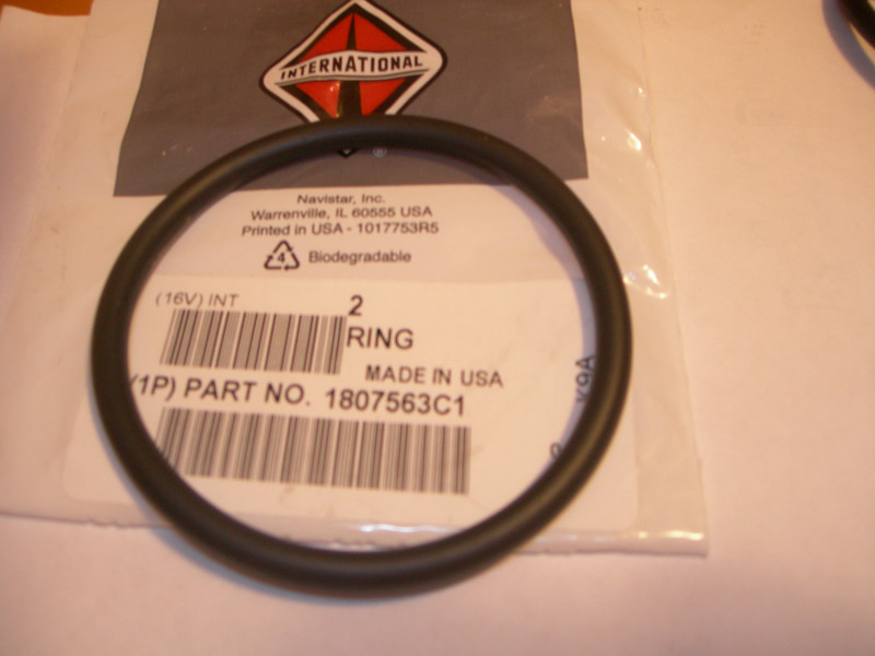 International Harvester logo above a packaged o-ring with part number 1807563C1