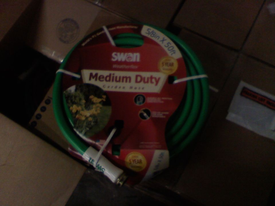 Swan Medium Duty garden hose, 5/8in x 50ft, in packaging