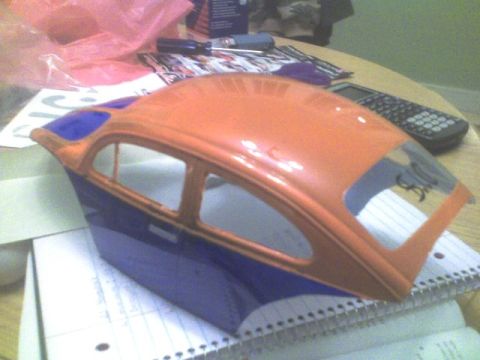 1989 Ford Bronco - This is a custom painted body shell for a Volkswagen Beetle, likely for an RC car.
