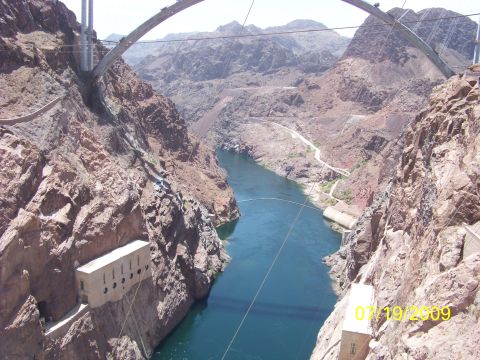 2009 Kenworth T800 - View of Hoover Dam and the Colorado River, captured on July 19, 2009.