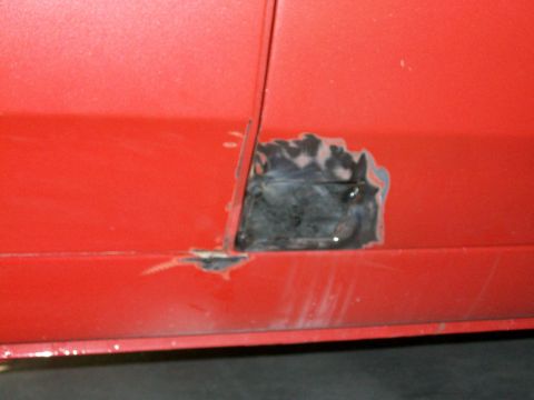 1973 Ford Ranchero - Here is the patch we welded into the passenger door outer skin.
