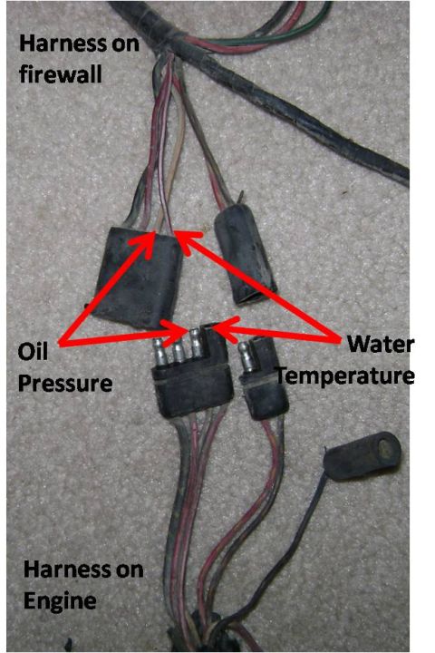 1972 Ford Ranchero - 72 OP Temp wires