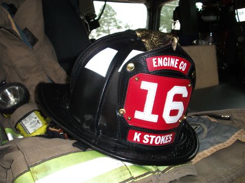 1992 Ford F-150 - Firefighter helmet with 'ENGINE CO 16' and 'K STOKES' visible on the front.