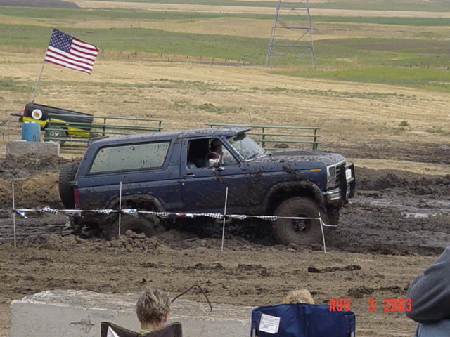 This bronco made it once then had to be pulled the second time