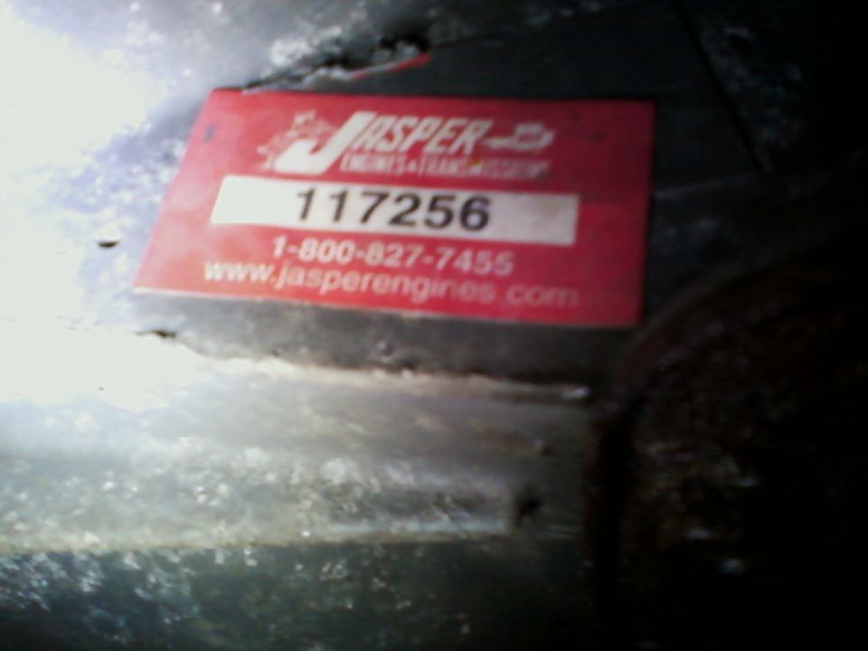Jasper Engines sticker with number 117256 and website www.jasperengines.com