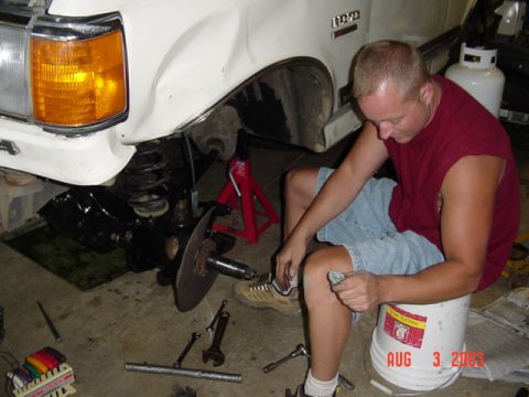 1987 Ford Bronco - Frank helped out today.....
