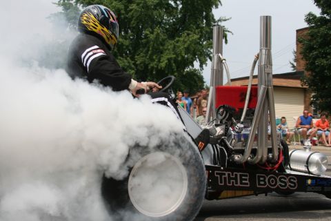 1972 Ford Ranchero - geared for 100 mph wheel speed @ 8000 rpm pulling a 10,000lb skid