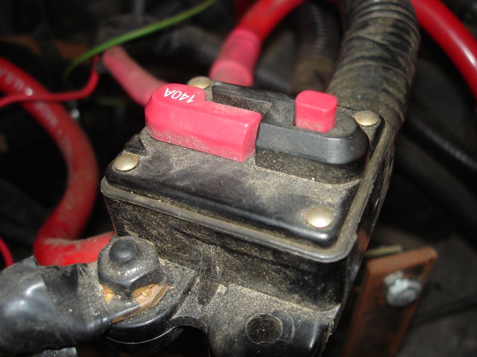 140A circuit breaker with red switch
