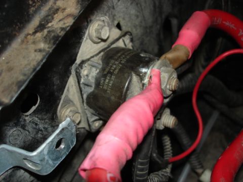 1992 Ford Bronco - This photo shows a starter solenoid, a component of a vehicle's electrical system, not the entire vehicle.