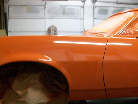 1973 Ford Ranchero - the "ghost-flames" are only visible from certain angles, and under direct light. you can barely see them here on the fender.